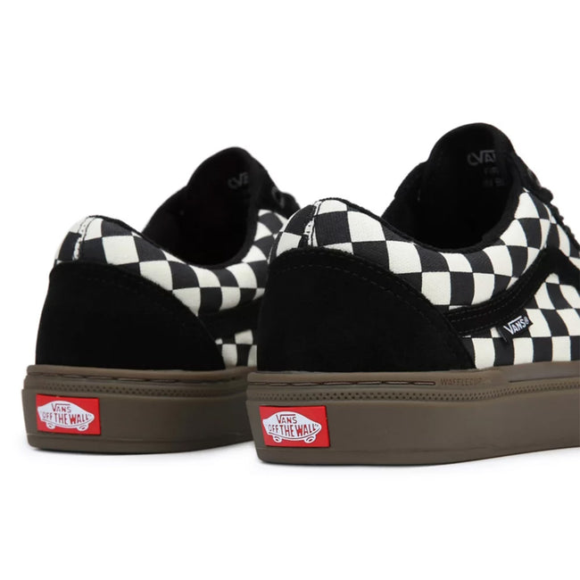 Vans Old Skool Checkerboard BMX Shoes-Black/Dark Gum - 6