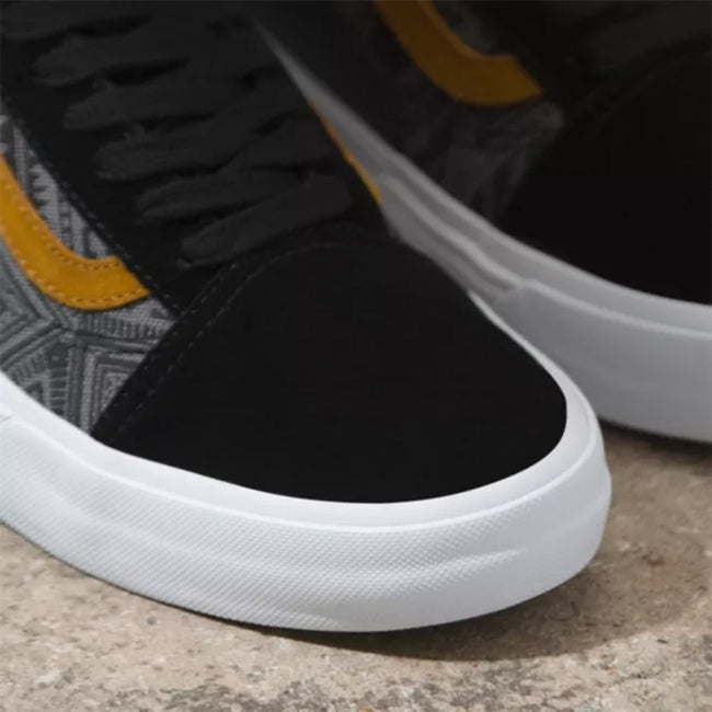 Vans Old Skool Courage Adams BMX Shoes-Black/Golden Brown - 6