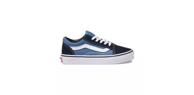 Vans Old Skool Kids Shoes-Navy-True White