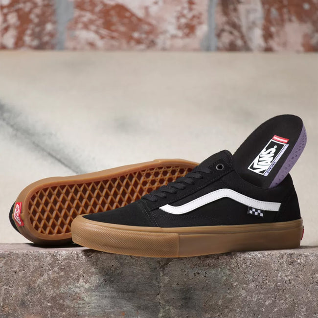 Vans Old Skool Shoes-Black/Gum - 2