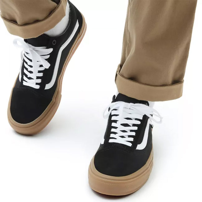 Vans Old Skool Shoes-Black/Gum - 10