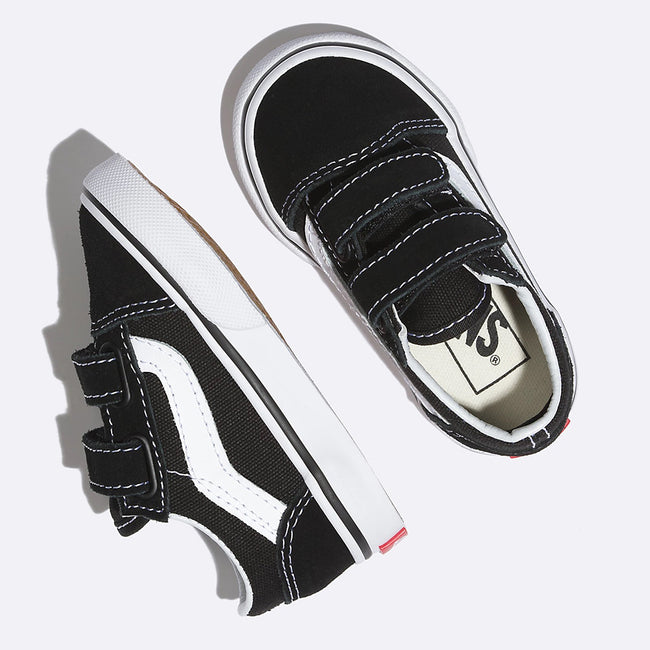 Vans Old Skool V Toddler Shoes-Black - 4