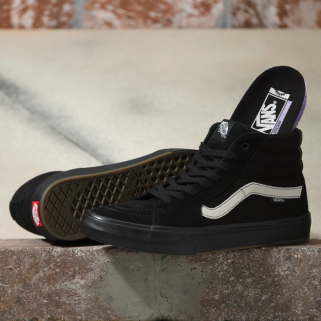 Vans Sk8-Hi BMX Shoes-Black/Black - 2