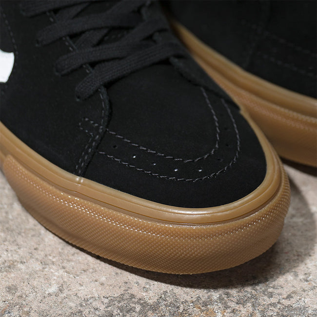 Vans Sk8-Hi Shoes-Black/Gum - 6