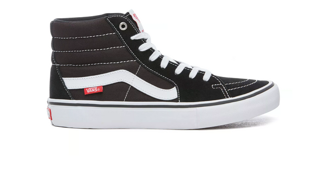 Vans Sk8-Hi Pro BMX Shoes-Black/White - 7