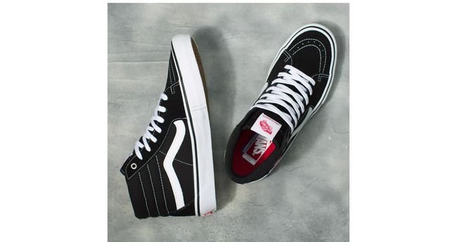 Vans Sk8-Hi Pro BMX Shoes-Black/White - 8