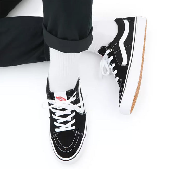 Vans SK8-Low Shoes-Black/White - 9