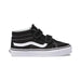 Vans SK8-Mid Reissue V Canvas &amp; Suede Kids Shoes-Black/White - 1