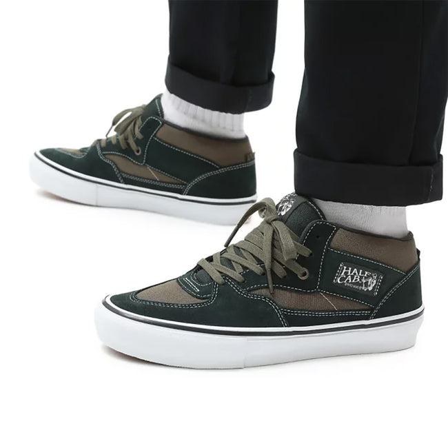 Vans Skate Half Cab BMX Shoes-Scarab/Military - 9