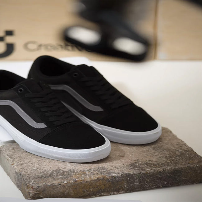 Vans Skate Old Skool BMX Shoes-Black/Gray/White - 6