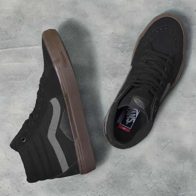 Vans Skate Sk8-Hi BMX Shoes-Black/Dark Gum - 3