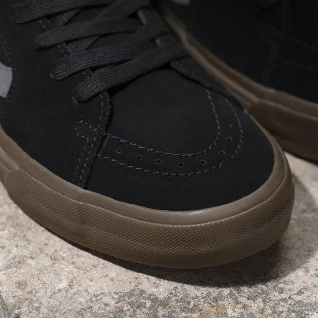 Vans Skate Sk8-Hi BMX Shoes-Black/Dark Gum - 6