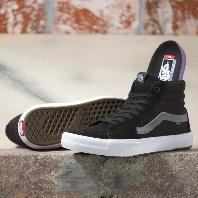 Vans Sk8-Hi BMX Shoes-Black/Gray/White - 2