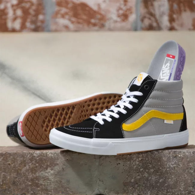 Vans Skate SK8-High BMX Shoes-Black/Gray/Gold - 2