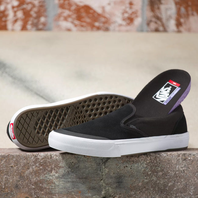 Vans Skate Slip-On BMX Shoes-Black/Gray/White - 2