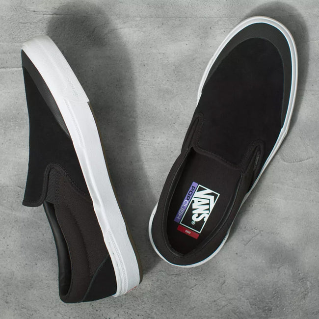 Vans Skate Slip-On BMX Shoes-Black/Gray/White - 3