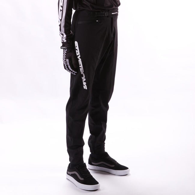 Stay Strong V2 BMX Race Pants-Black/White - 2