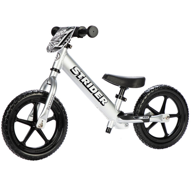 Strider 12 Pro Balance Bike-Silver - 1