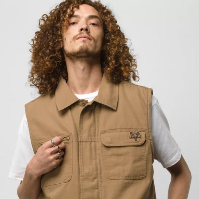 Vans X Courage Adams Drill Chore Vest-Dirt - 7