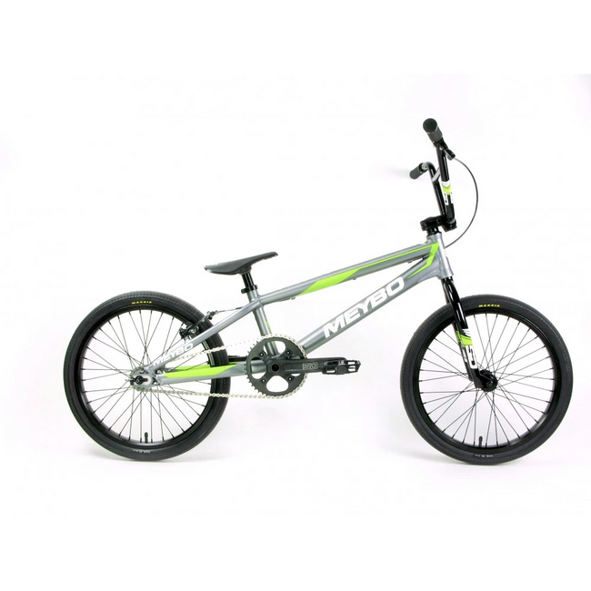 Meybo Clipper Junior BMX Race Bike-Grey-White-Lime - 5