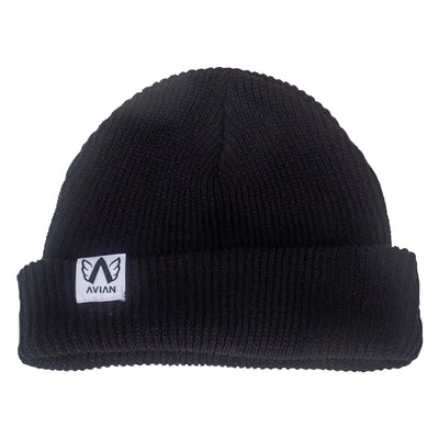 Avian Knit Beanie-Black