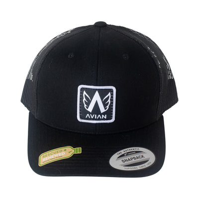 Avian Retro Trucker Hat-Black