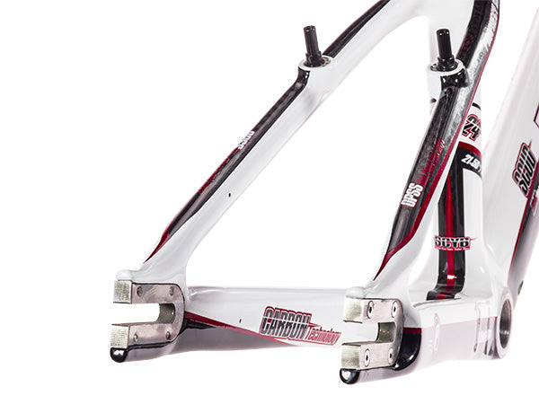 Prophecy Scud BMX Race Frame Kit-Black/White/Red - 4