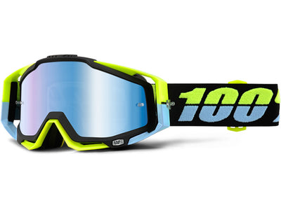 100% Racecraft Goggles-Antigua-Mirrored Blue Lens