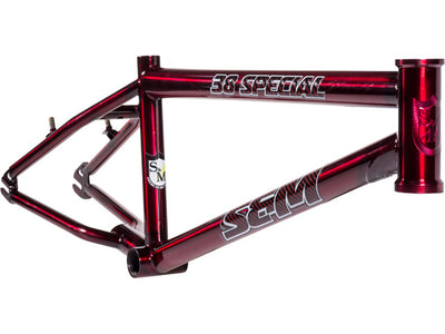 S&M .38 Special Chromoly BMX Race Frame-Trans Red-Pro Plus