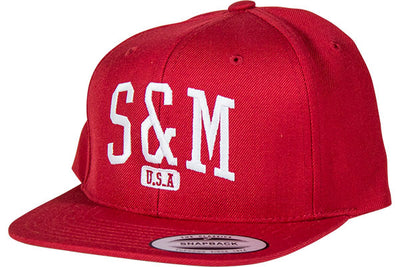 S&M Crew Classic Snapback Hat-Red