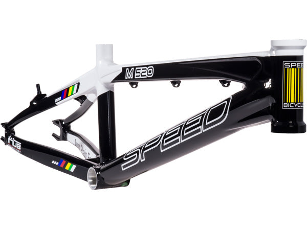 SpeedCo MSeries XLT Aluminum BMX Race Frame-Black/White - 1