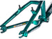 Supercross Envy V2 Aluminum BMX Race Frame-Dark Teal - 3