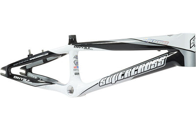 Supercross Envy BLK Carbon Fiber Race Frame-Carbon/White/Silver