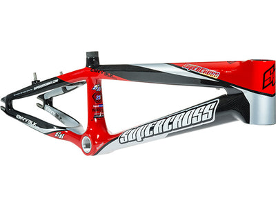 Supercross Envy BLK Carbon Fiber BMX Race Frame-Red/Silver