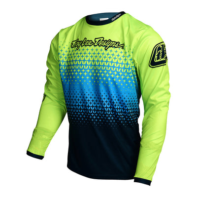 Troy Lee Sprint BMX Race Jersey-Starburst Fluorescent Yellow