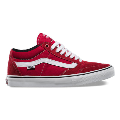 Vans TNT Signature Shoes-Scarlet/White